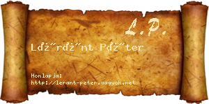 Léránt Péter névjegykártya