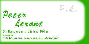 peter lerant business card
